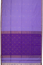 Lavender Maheshwari Silk Cotton Saree 10075255