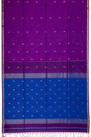 Purple Maheshwari Silk Cotton Saree 10075256