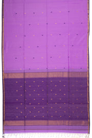 Violet Maheshwari Silk Cotton Saree 10075257