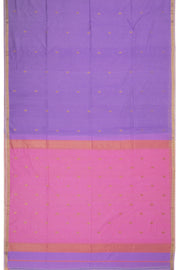  Lavender Maheshwari Silk Cotton Saree 10075261