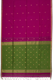 Magenta Maheshwari Silk Cotton Saree 10075262