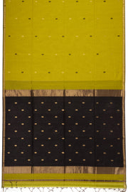 Green Maheshwari Silk Cotton Saree 10075264