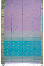 Lavender Maheshwari Silk Cotton Saree 10075270