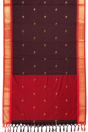 Brown Handloom Chandrakon Paithani Silk Saree 10073630