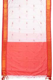White Handloom Chandrakon Paithani Silk Saree 10073633