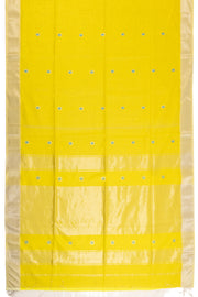 Yellow Handloom Maheshwari Silk Cotton Saree 10068640 - Avishya