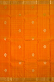 Pumpkin Orange Handloom Pure Zari Kanjivaram Saree 10062334