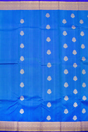 Blue Pure Zari Jacquard Kanjivaram Silk Saree 10062463