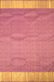 Turkish Rose Pure Zari Bridal Kanjivaram Silk Saree 10063060