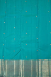 Greenish Pastel Yellow Pure Zari Kanjivaram Silk Saree 10063139