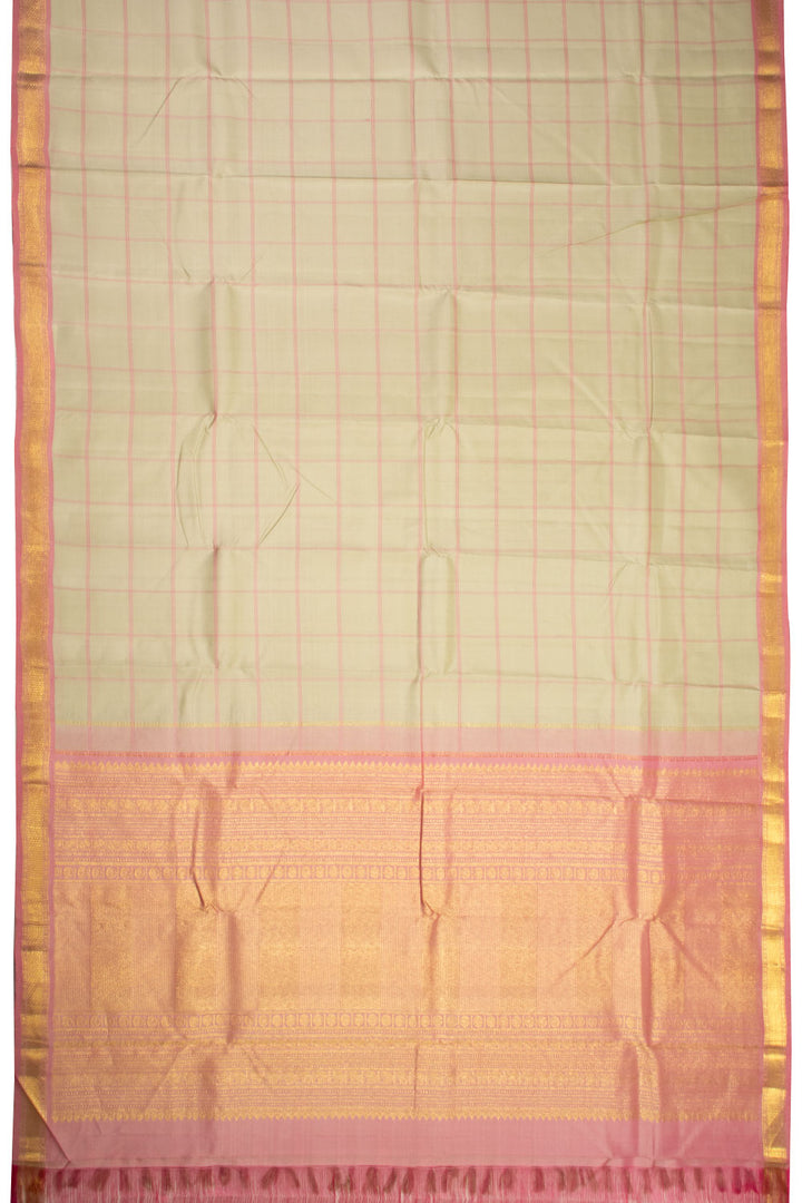Pista Green Handloom Bridal Korvai Kanjivaram silk saree 10069159 - Avishya