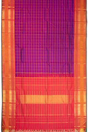 Purple Handloom Bridal Korvai Kanjivaram Silk Saree 10069160 - Avishya