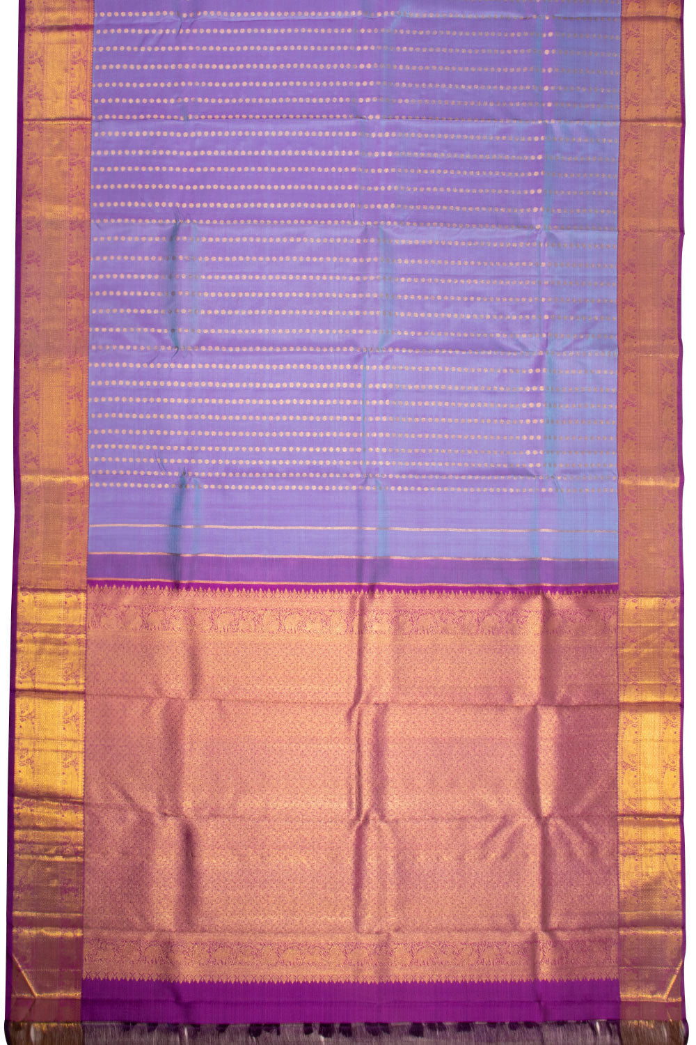 Lavender Handloom Bridal Kanjivaram Silk Saree 10069167