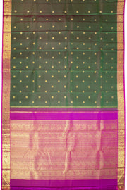 Green Handloom Bridal Kanjivaram Silk Saree 10069179