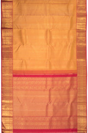 Golden Yellow Bridal Kanjivaram Silk Saree
