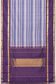 Blue Handloom Korvai Kanjivaram Silk Saree 10070650