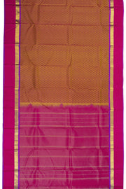 Brown Handloom Kanjivaram Soft Silk Saree