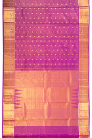 Purple Bridal Kanjivaram Pure Zari Silk Saree 10072862