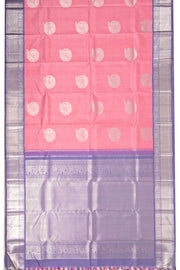 Peach Silver Zari Kanjivaram Saree 10074770