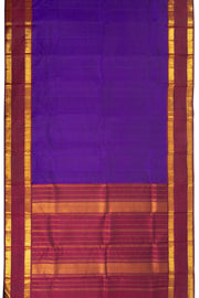 Purple Kanjivaram Pure Silk Saree with Contrast Pallu  10074783