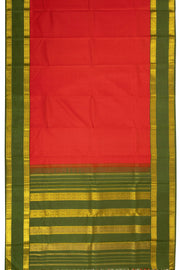 Red Kanjivaram Pure Silk Saree with Contrast Pallu 10074785