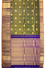 Rifle Green Korvai Bridal Kanjivaram Silk Saree 10075537