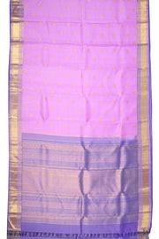  Lavender Rose Bridal Kanjivaram Silk Saree 10075538