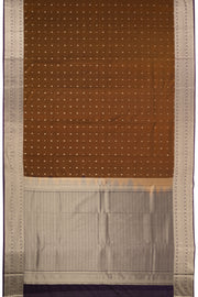 Hazelnut Brown Kanjivaram Vegan Silk Saree 10075590