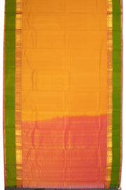 Royal Gold Yellow Kanjivaram Pure Silk Saree WIth Zari Peacock Border 10075603