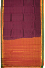  Wine Red Kanjivaram Silk Saree 10075608