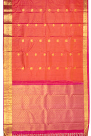 Radical Red Kanjivaram Silk Saree with Checks Design 10075639