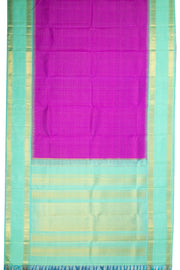 Barney Purple Korvai Kanjivaram Silk Saree 10075643
