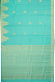 Minty Blue Ettukol Kanjivaram Silk Saree 10075647