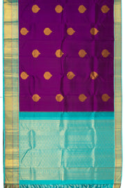 Pansy Purple Korvai Kanjivaram Silk Saree 10075660