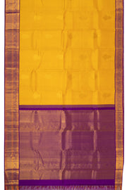  Marigold Korvai Kanjivaram Silk Saree 10075661