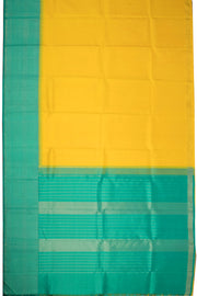 Spanish Yellow Korvai Kanjivaram Silk Saree 10075669