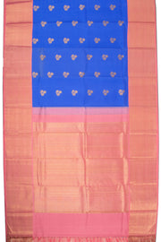 Cobalt Blue Korvai Kanjivaram Silk Saree 10075670