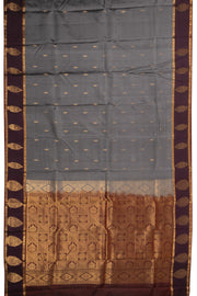 Grey Kanjivaram Pure Silk Saree 10076076