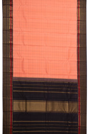 Peach Korvai Pure Zari Kanjivaram Silk Saree 10076126