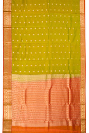 Green Handloom Kanchipuram Pure Silk Saree 10072847