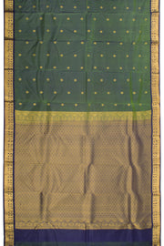 Green Light Weight Kanchipuram Pure Silk Saree 10072849