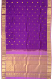 Purple Kanjivaram Pure Silk Saree with Contrast Pallu  10074821