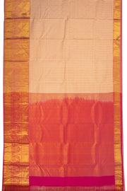 Beige Handloom Kanjivaram Pure Silk Saree 10074826