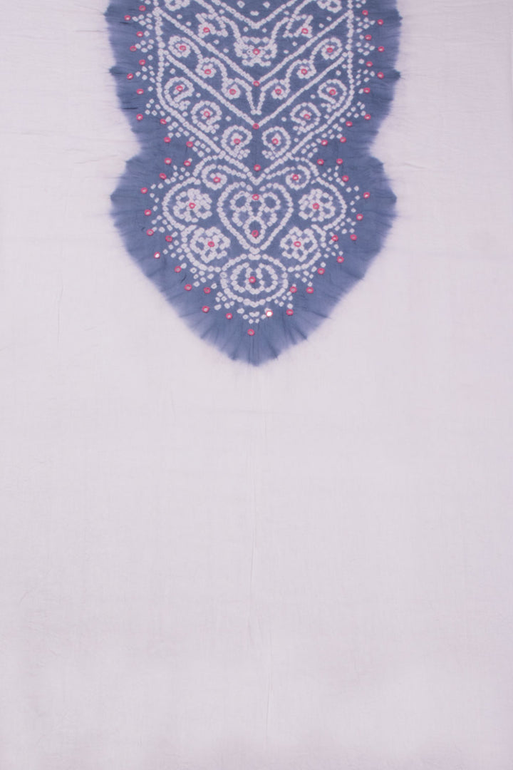 Grey Bandhani Cotton 3-Piece Salwar Suit Material 10069617