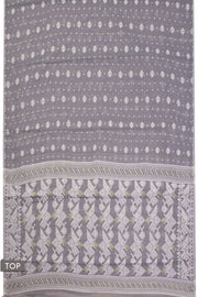 Grey Jamdani Style Cotton 2-Piece Salwar Suit Material 10069917