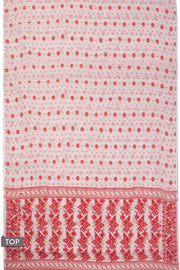 White Jamdani Style Cotton 2-Piece Salwar Suit Material 10069920