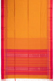 Yellow Handloom Maheshwari Silk Cotton Saree 10073127