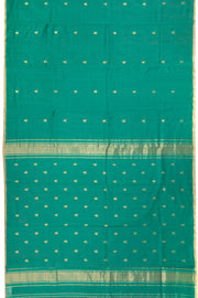 Green Handloom Maheshwari Silk Cotton Saree 10073129