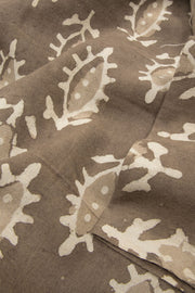 Grey Dabu Printed Cotton Salwar Suit Material - Avishya