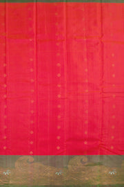 Pinkish Red Handloom Kanjivaram Soft Silk Saree 10062451